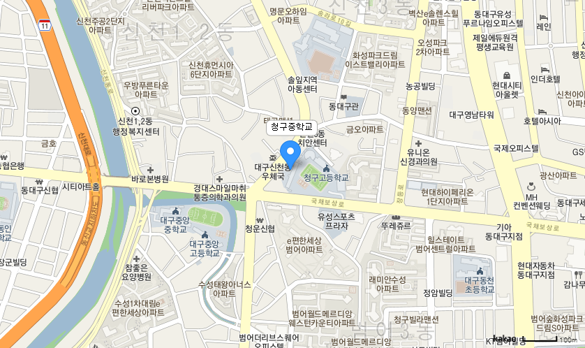 학교 찾아오시는 길 지도